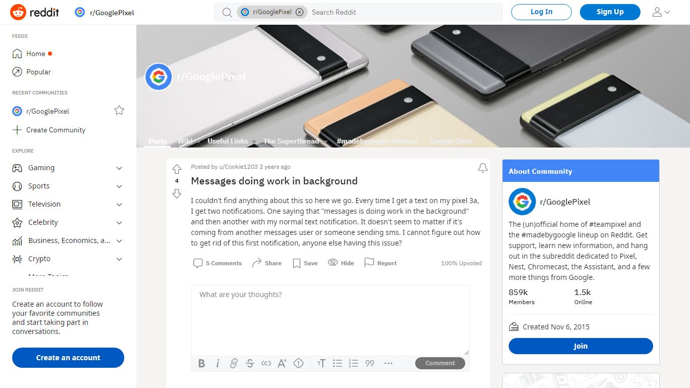 Messages doing work in background : GooglePixel - reddit